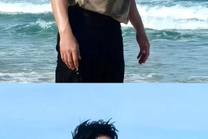 于适海边打沙滩排球，肱二头肌吸睛荷尔蒙爆棚